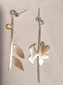 Gold & silver earrings