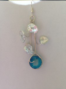 Petal Pearls & Druzy Earrings